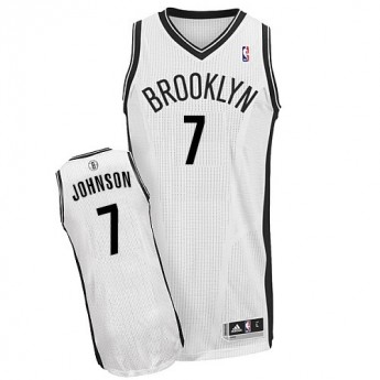 NBA Brooklyn Nets 7 Joe Johnson Authentic White Jerseys